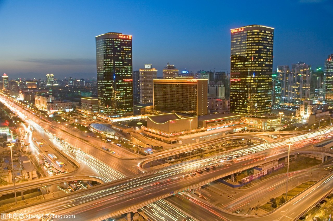 中國世界貿(mào)易中心北京夜景